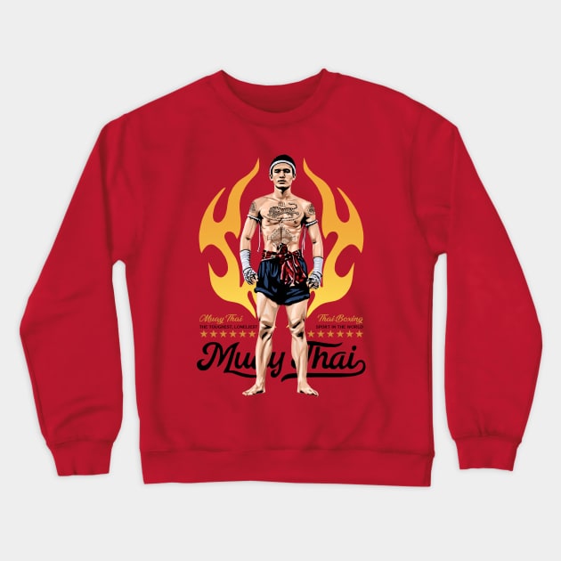 Muay Thai Boran Crewneck Sweatshirt by KewaleeTee